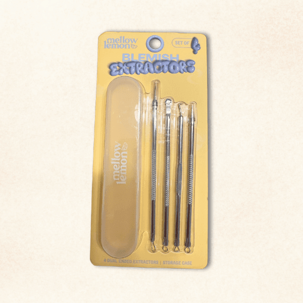 Mellow Lemon 4-Piece Blemish Extractor Set with Case