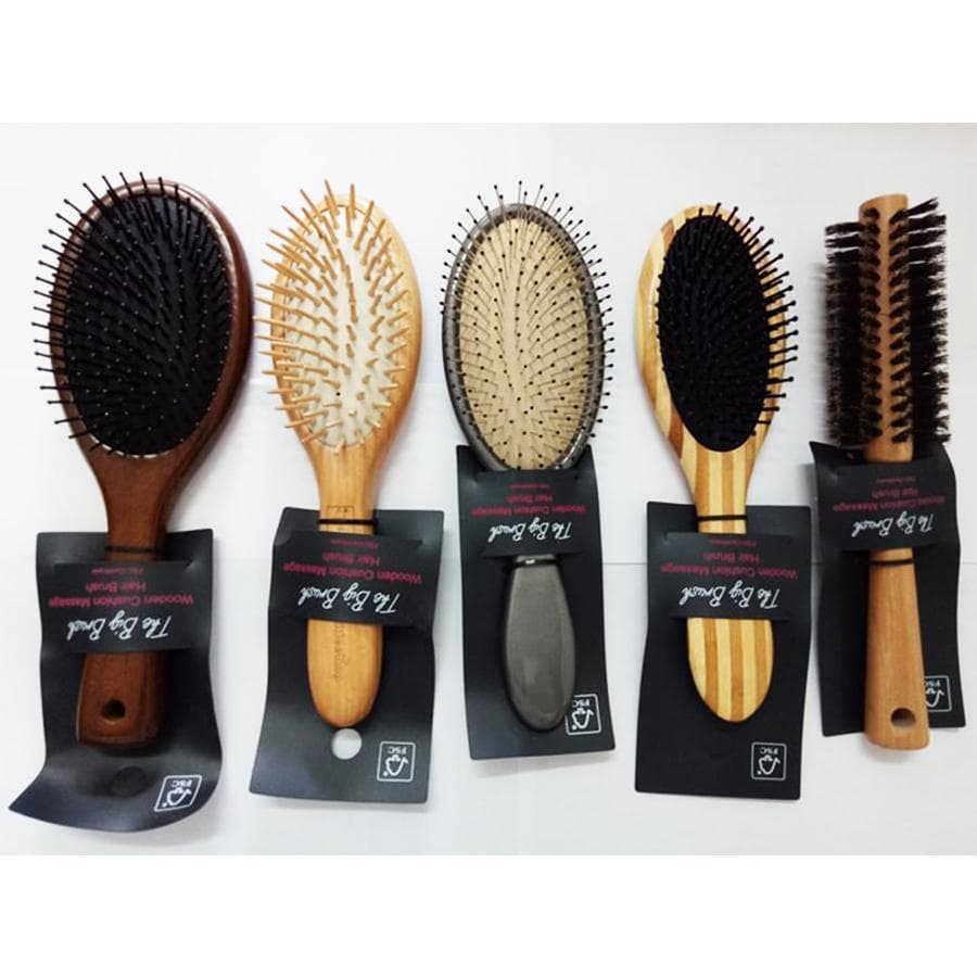 The Big Brush - Wooden Cushion Massage Hair Brush
