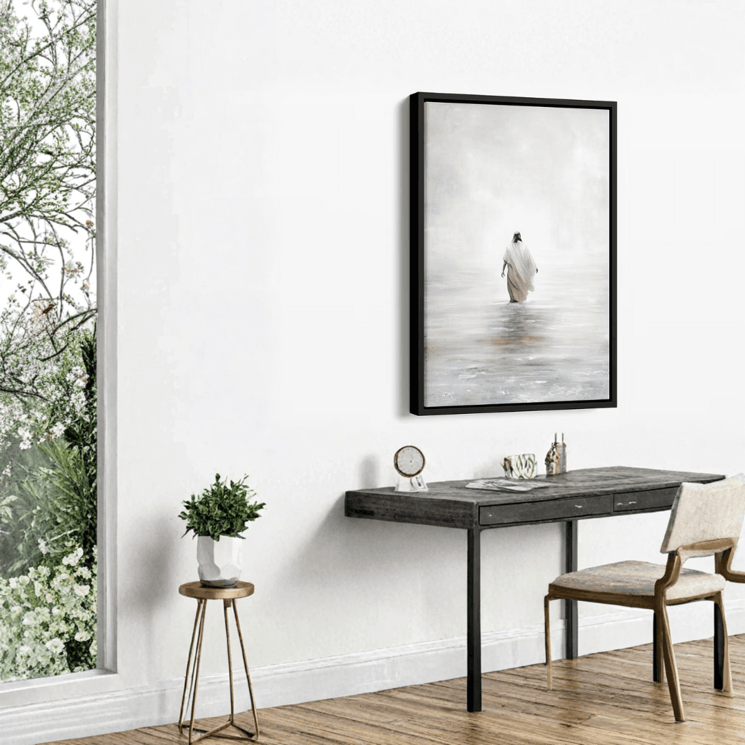 Walking on Water - Framed Canvas Vertical