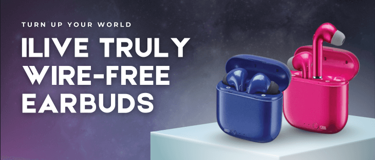 iLive Truly Wire-Free Earbuds (Bluetooth 5.3)